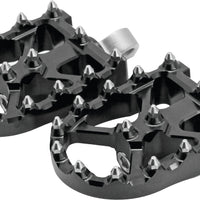 Flo Motorsports Bmx Style Footpegs Chrome - Black - Harddrive Products