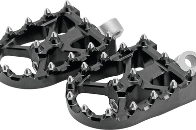 Flo Motorsports Bmx Style Footpegs Chrome - Black - Harddrive Products
