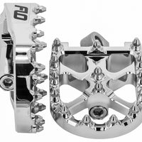 Flo Motorsports Bmx Style Footpegs Chrome - Black - Harddrive Products