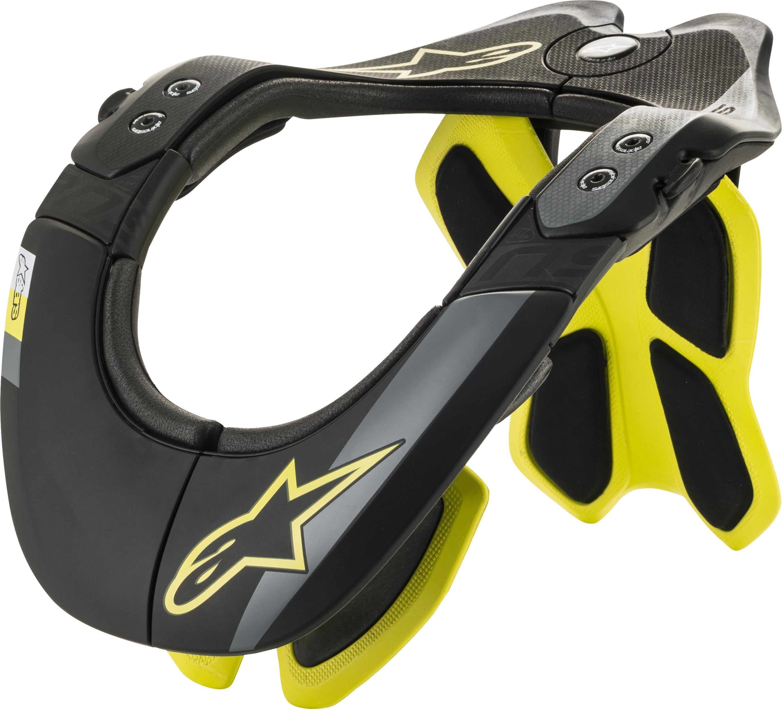 Alpinestars Bns Tech-2 Neck Support Black/yellow Lg-xl - Black/Yellow / X-Small - Medium - Bicycle Collection