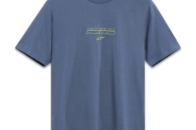 Alpinestars Bold Type Back Csf Ss Tee Slate Blue Xl - 2X-Large