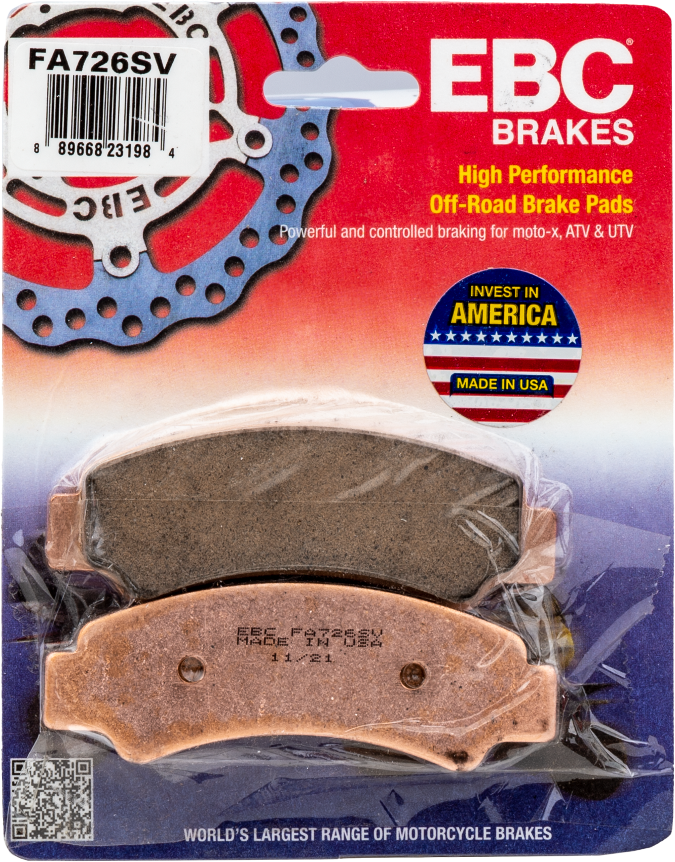 Ebc Brake Pads Fa726sv Severe Duty Sv Series - Atv Performance Products