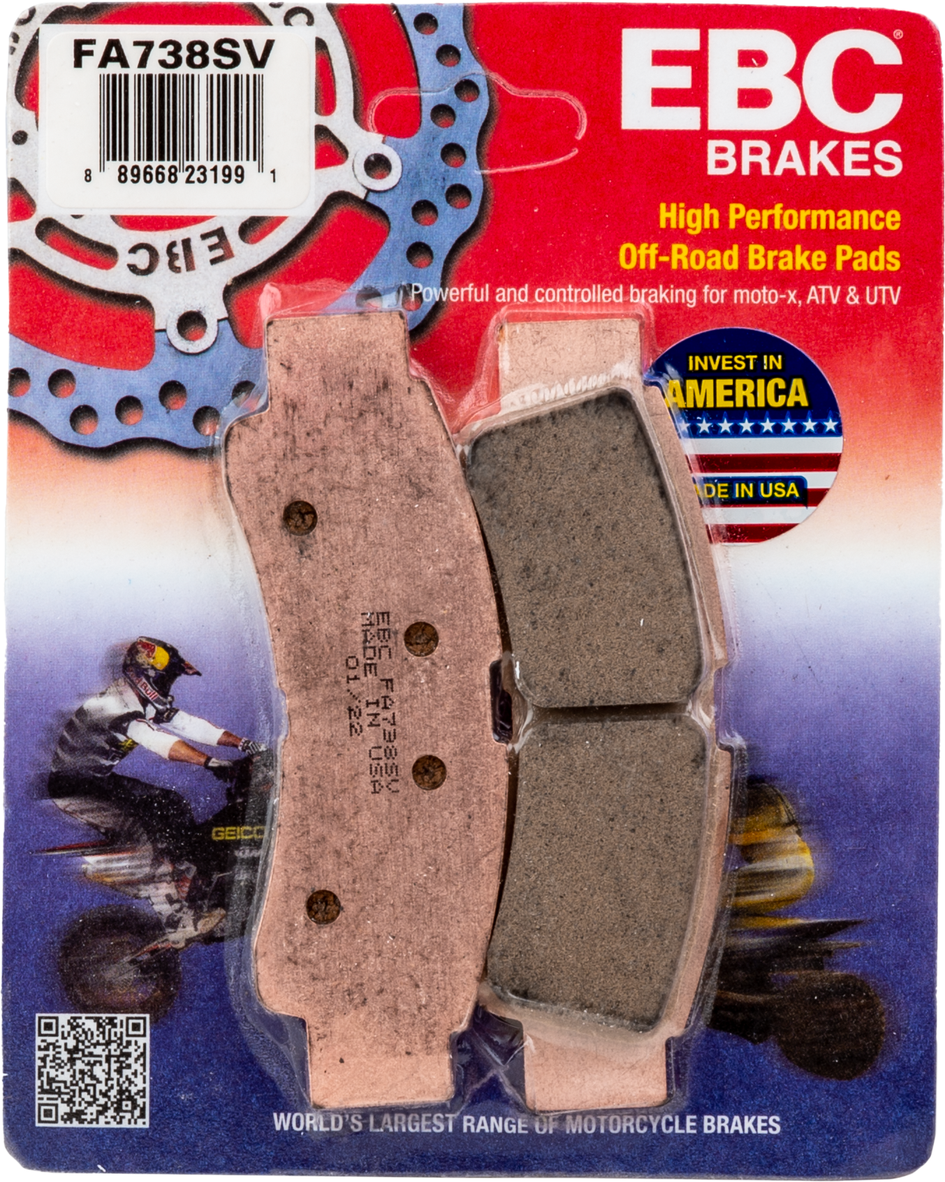 Ebc Brake Pads Fa738sv Severe Duty Sv Series - Atv Performance Products
