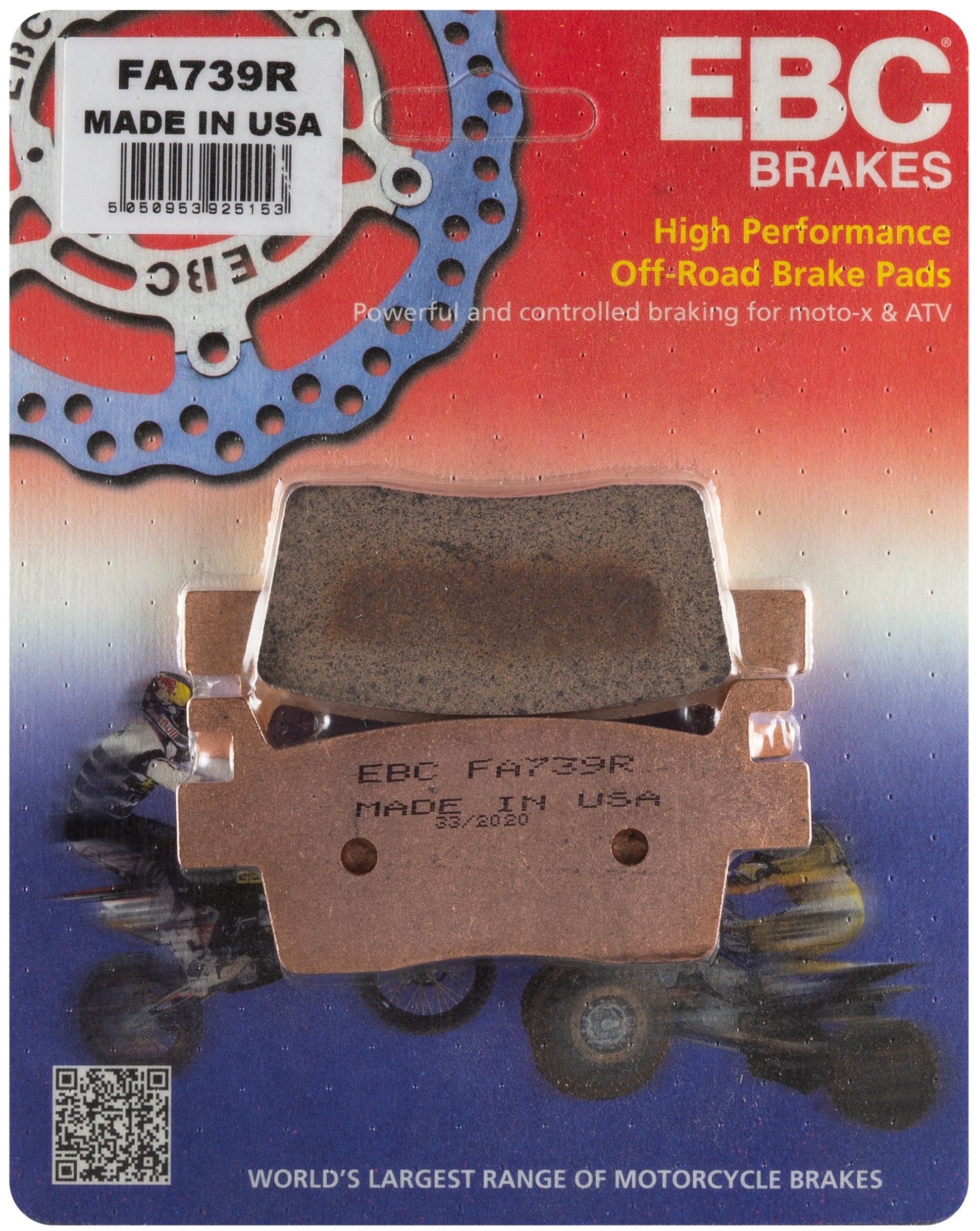 Ebc Brake Pads Fa739r Sintered R Series - Atv Performance Products