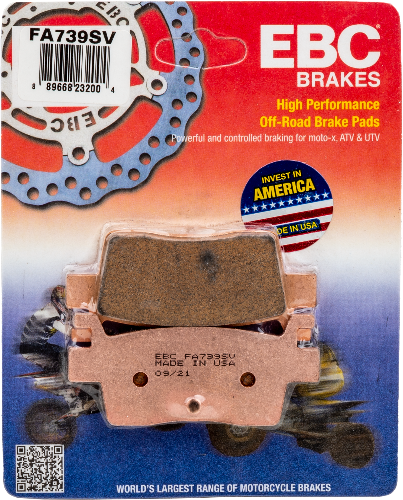 Ebc Brake Pads Fa739sv Severe Duty Sv Series - Atv Performance Products