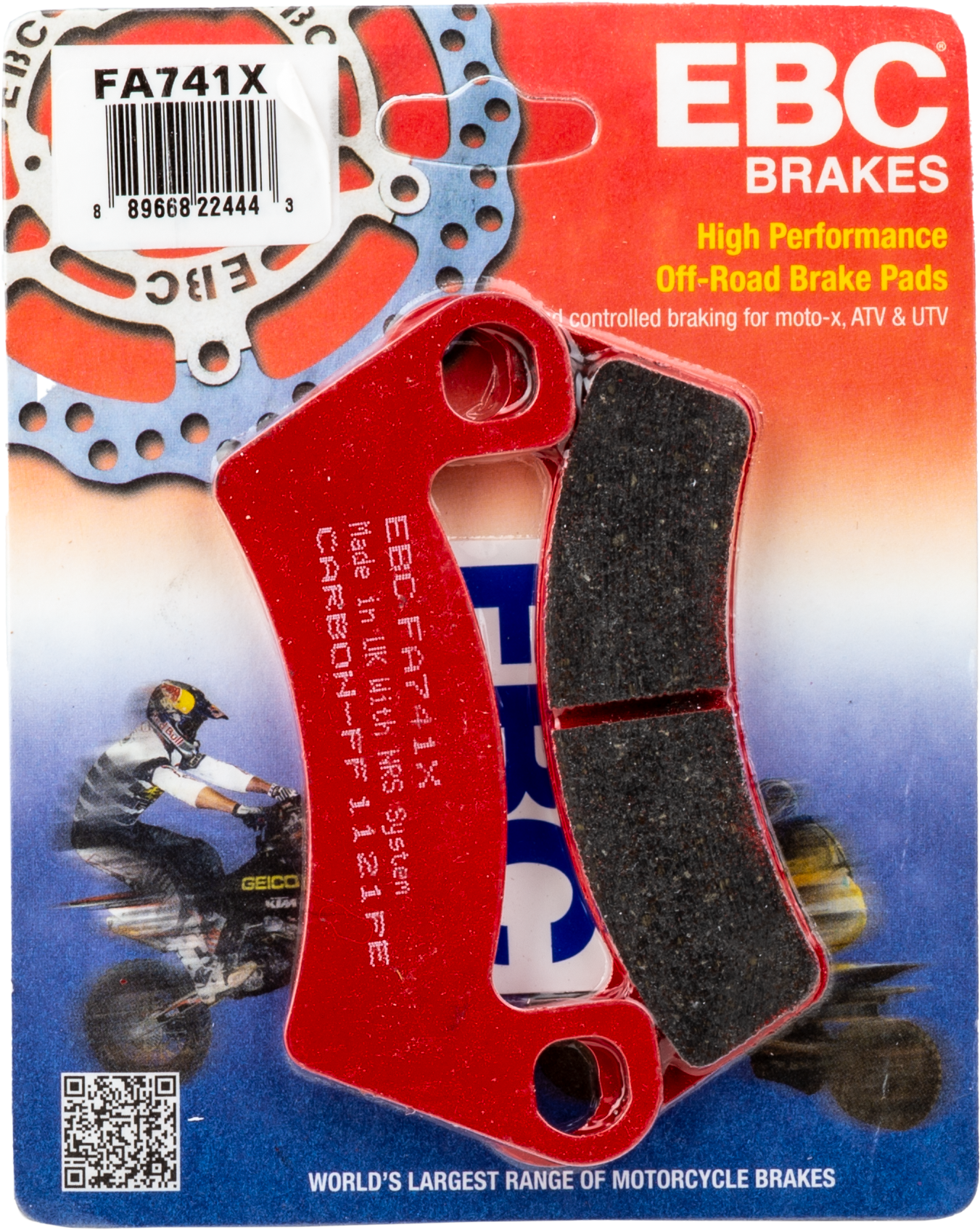 Ebc Brake Pads Fa741x Carbon X Series - Atv Performance Products