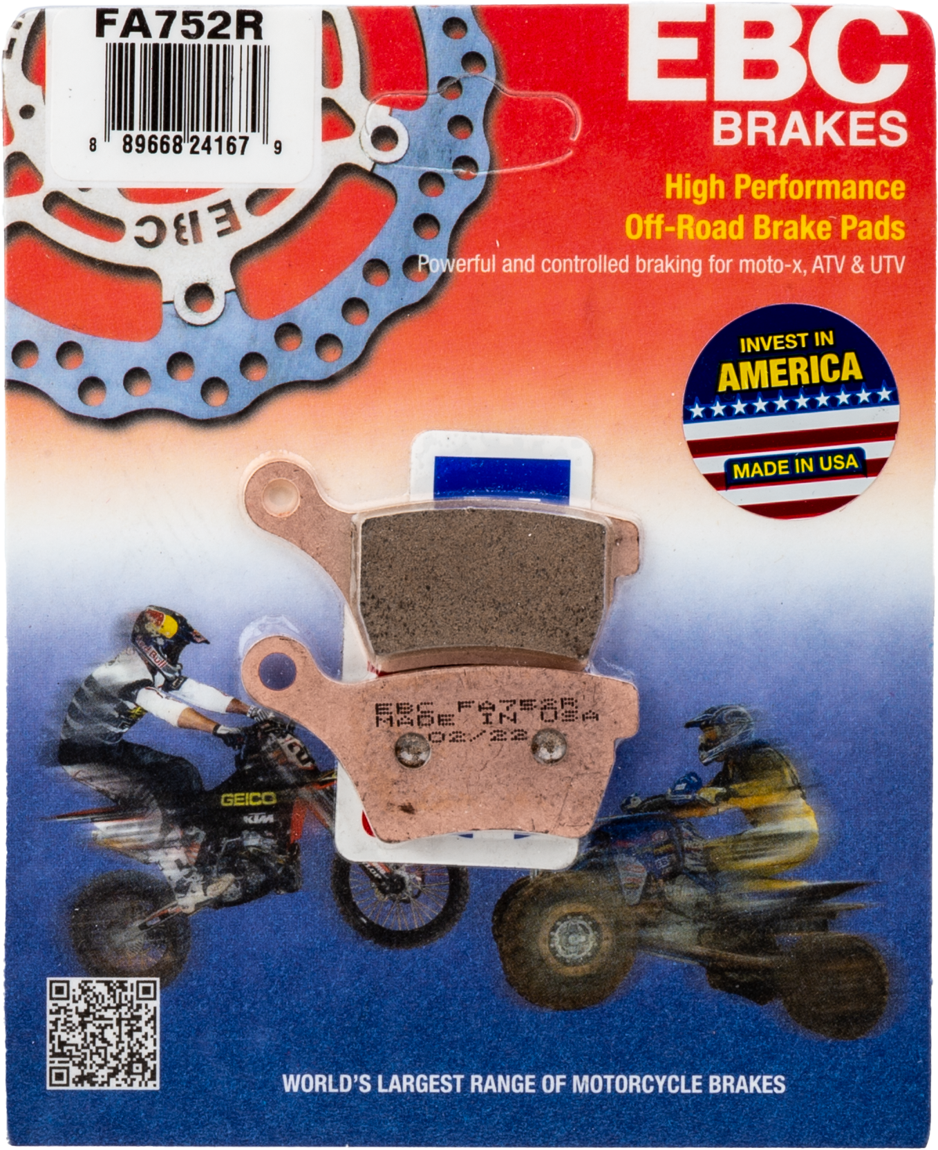 Ebc Brake Pads Fa752r Sintered R Series - Offroad Collection