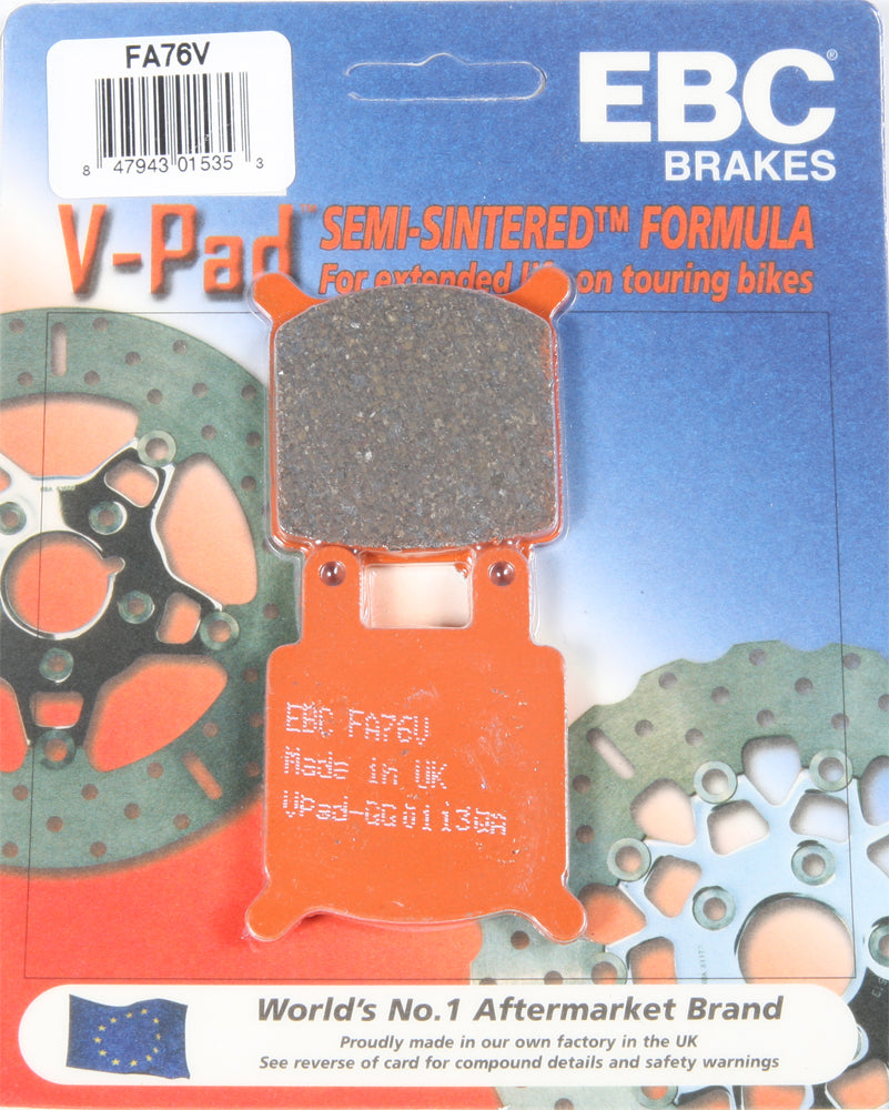 Ebc Brake Pads Fa76v Semi-sintered V Series - Harddrive Products