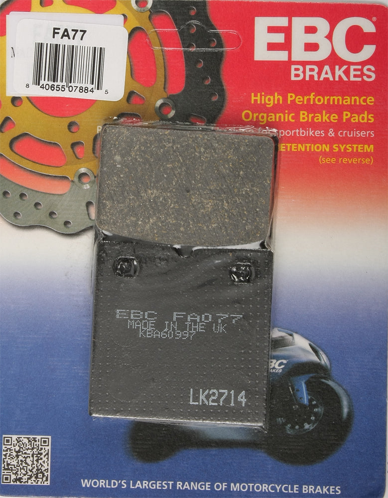 Ebc Brake Pads Fa77 Organic - Street Collection