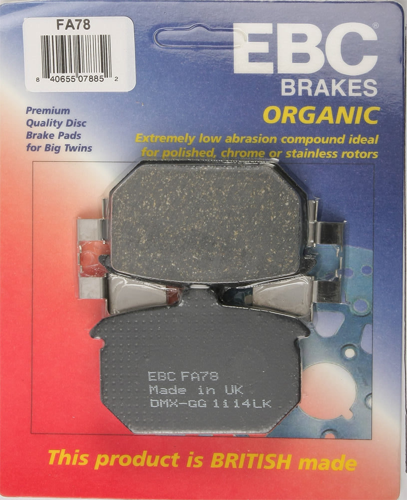 Ebc Brake Pads Fa78 Organic - Harddrive Products