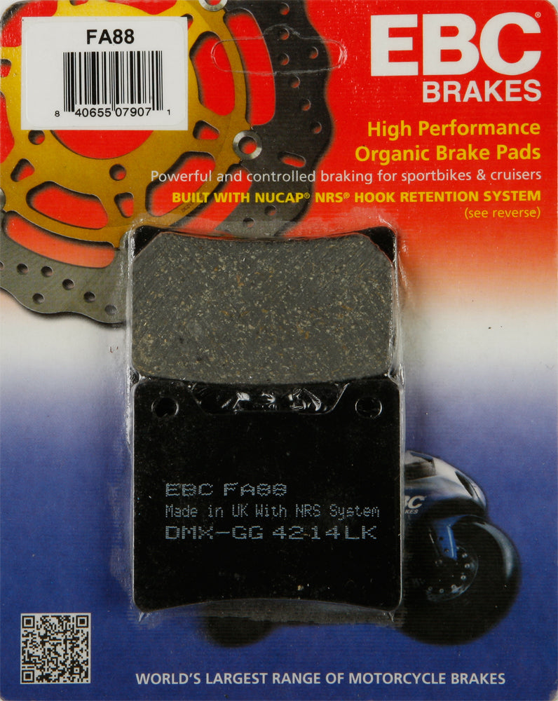 Ebc Brake Pads Fa88 Organic - Street Collection
