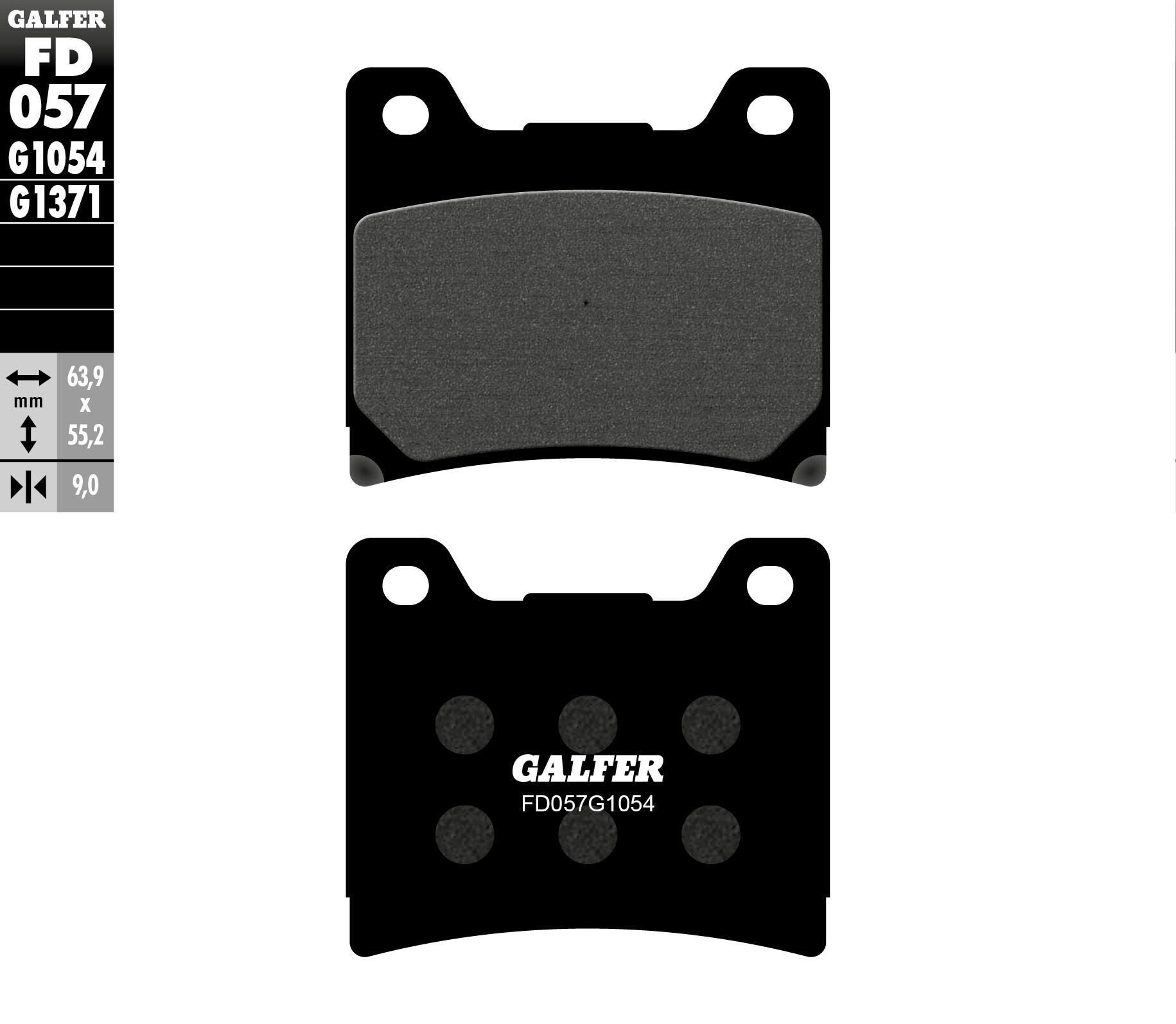 Galfer Brake Pads Semi Metallic Fd057g1054 - Street Collection