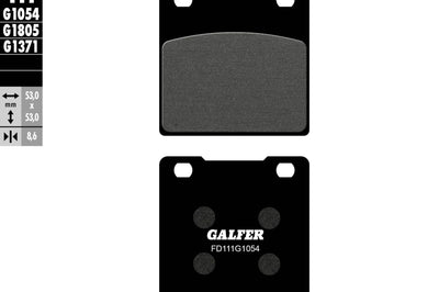 Galfer Brake Pads Semi Metallic Fd111g1054 - Street Collection