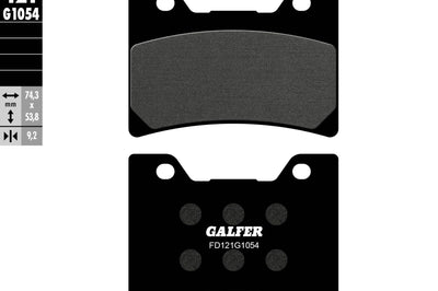 Galfer Brake Pads Semi Metallic Fd121g1054 - Street Collection