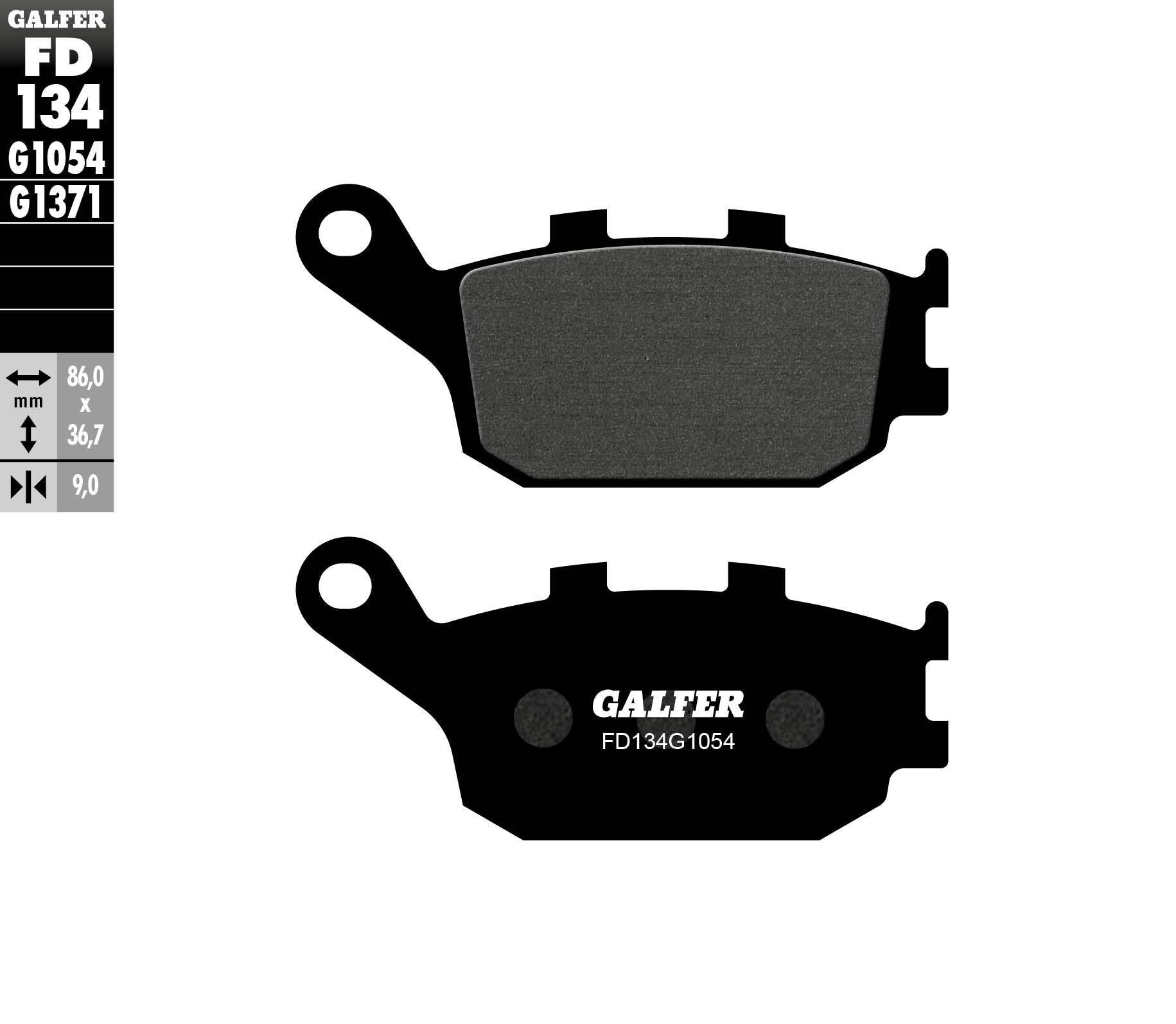 Galfer Brake Pads Semi Metallic Fd134g1054 - Street Collection