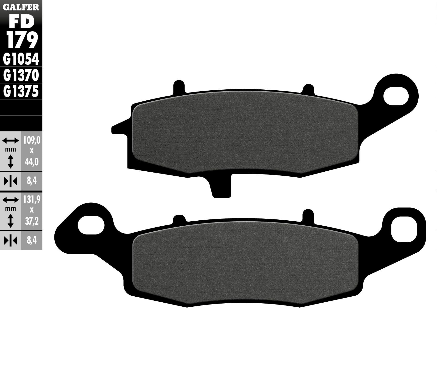 Galfer Brake Pads Semi Metallic Fd179g1054 - Street Collection