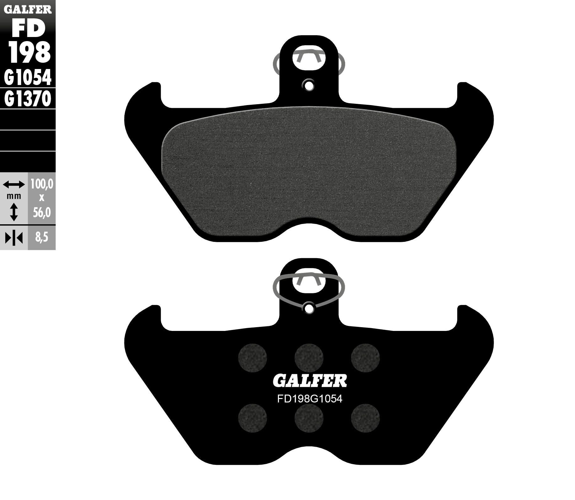 Galfer Brake Pads Semi Metallic Fd198g1054 - Street Collection