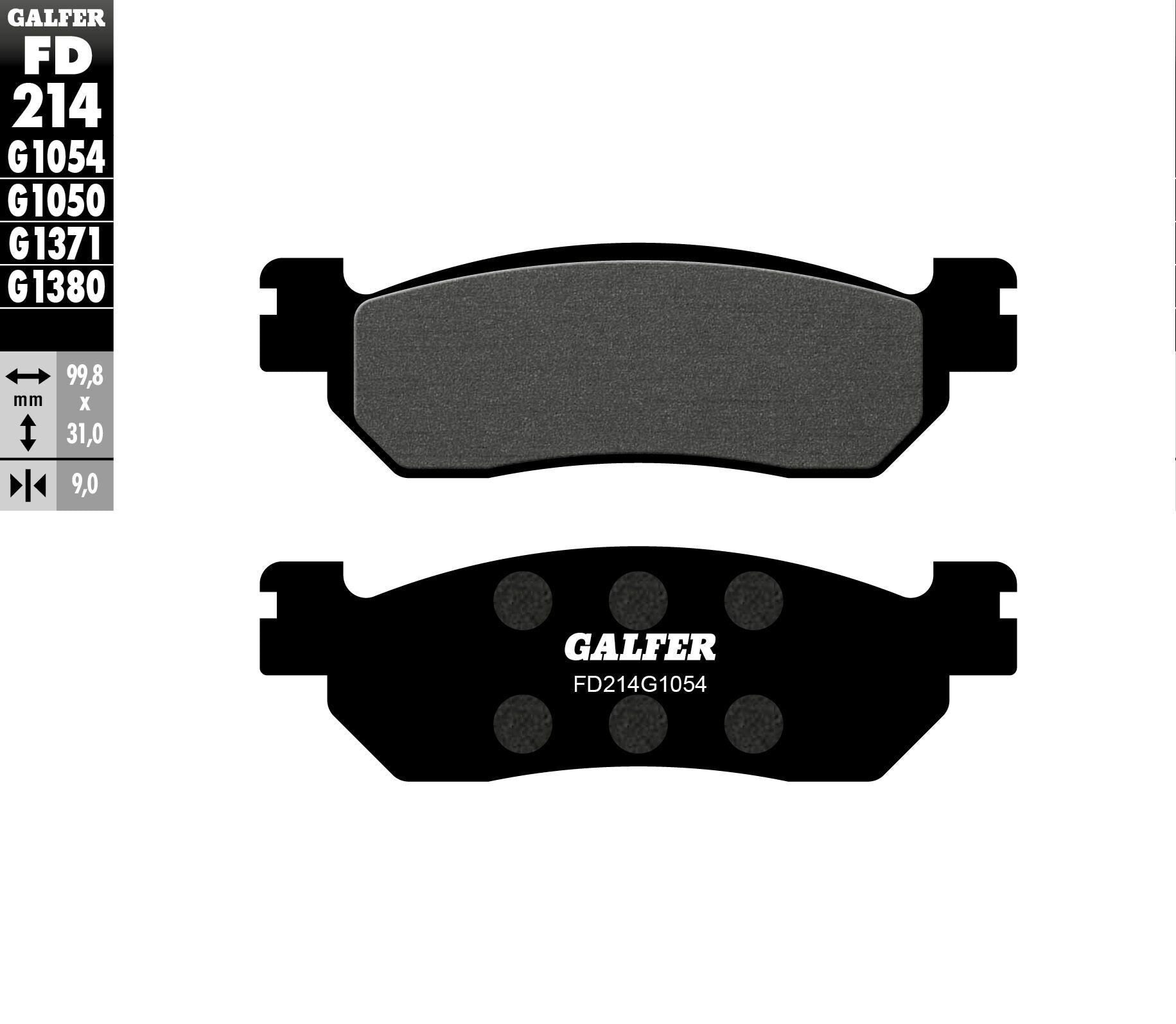 Galfer Brake Pads Semi Metallic Fd214g1054 Street Collection
