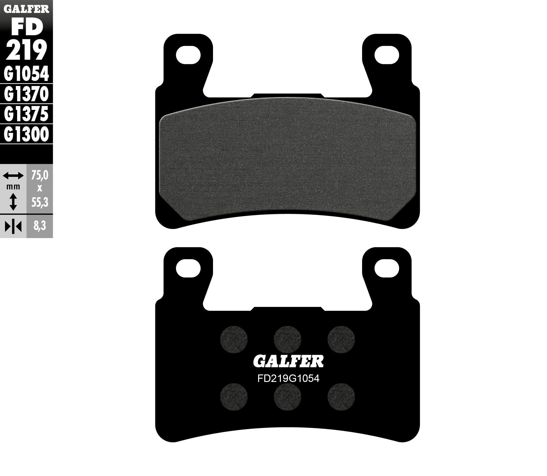 Galfer Brake Pads Semi Metallic Fd219g1054 - Street Collection