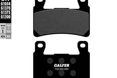 Galfer Brake Pads Semi Metallic Fd219g1054 - Street Collection