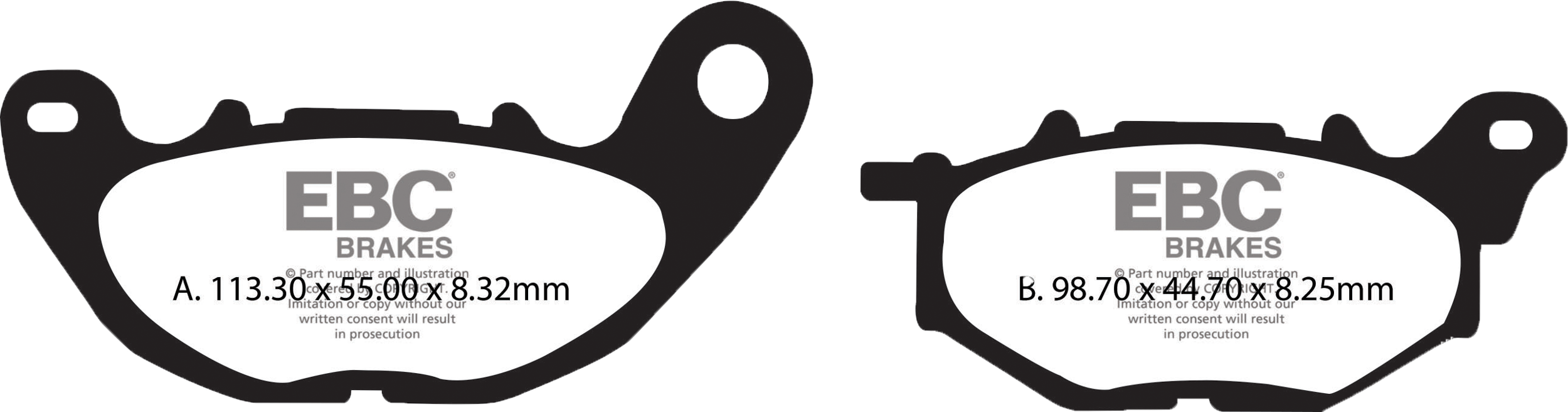 EBC Brake Pads Sfa705hh Double H Sintered