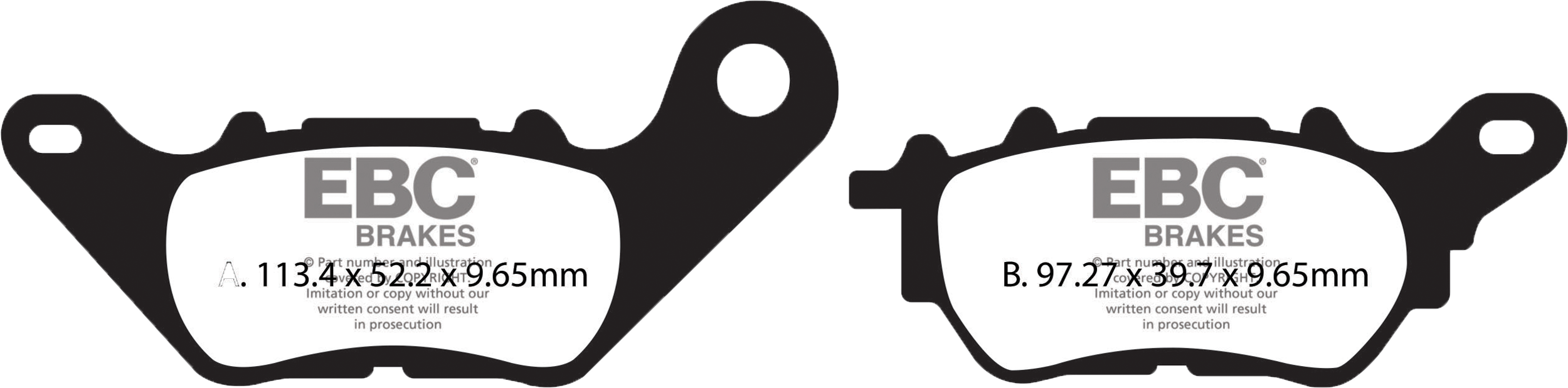 EBC Brake Pads Sfa706hh Double H Sintered