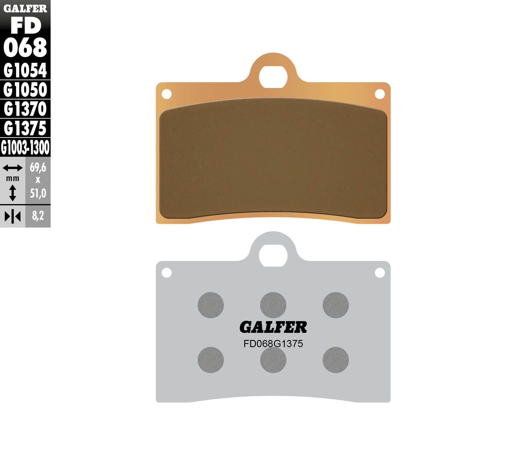 Galfer Brake Pads Sintered Ceramic Fd068g1375 - Street Collection