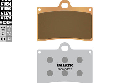 Galfer Brake Pads Sintered Ceramic Fd068g1375 - Street Collection