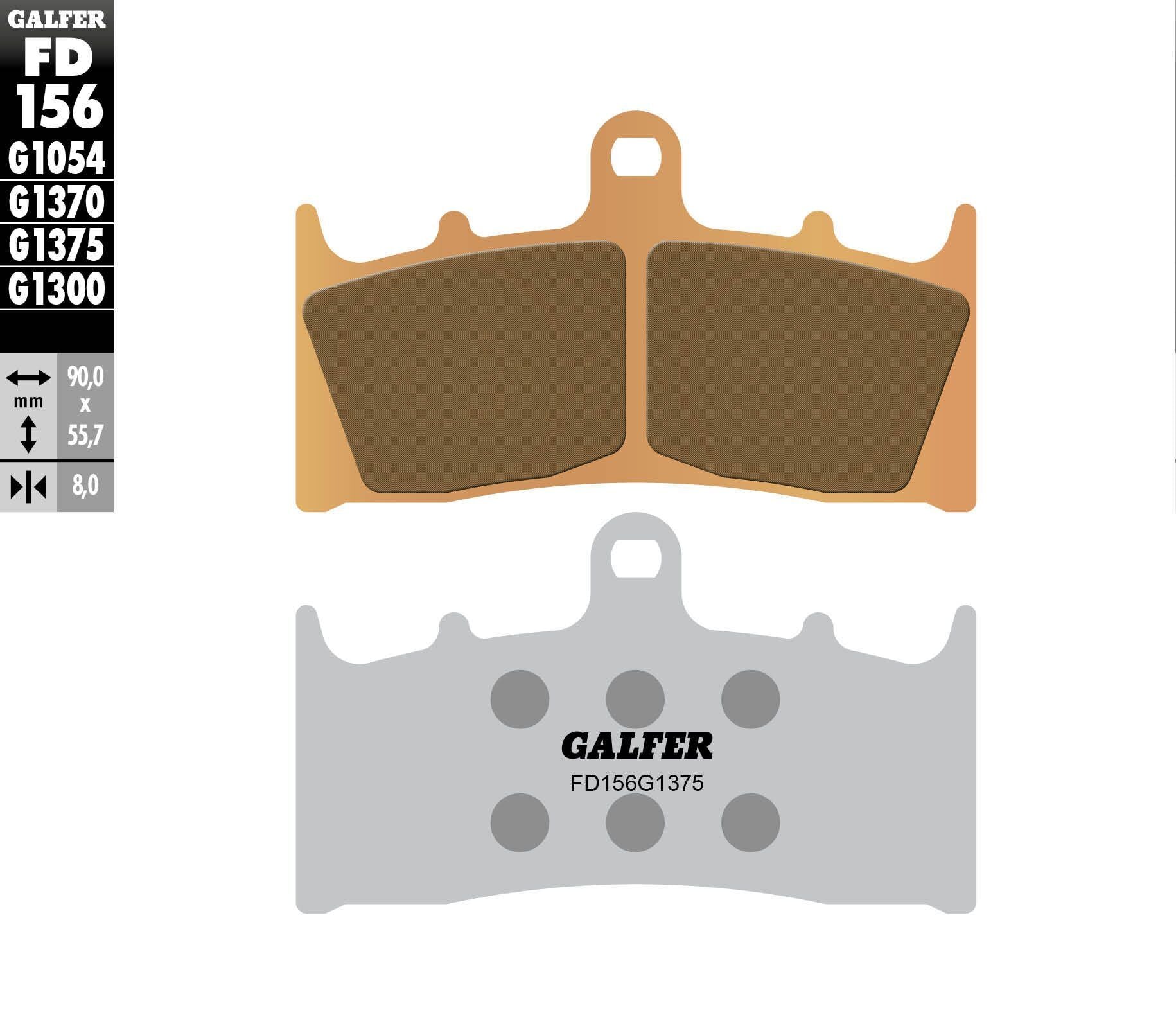 Galfer Brake Pads Sintered Ceramic Fd156g1375 - Street Collection