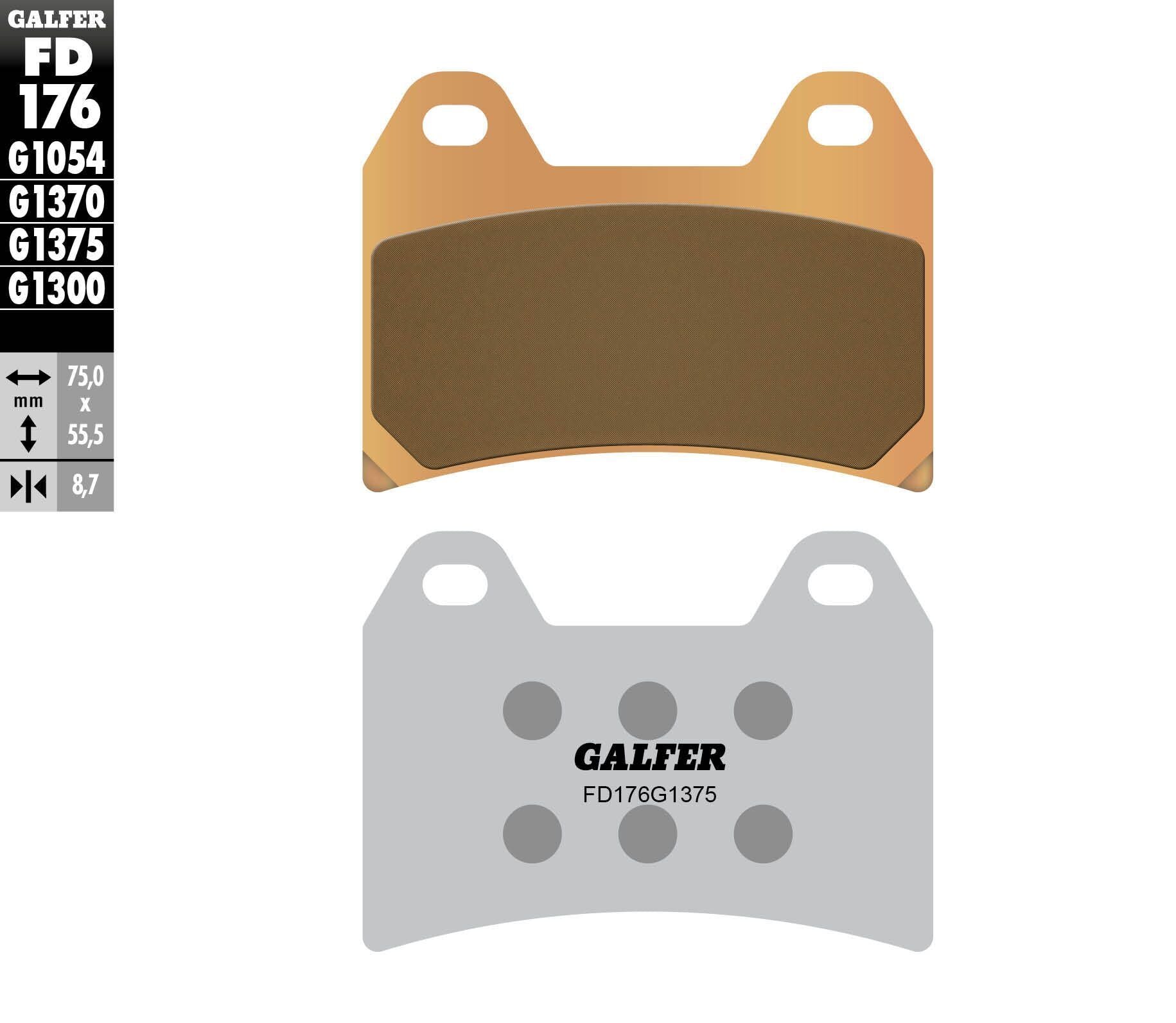 Galfer Brake Pads Sintered Ceramic Fd176g1375 - Street Collection