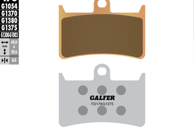 Galfer Brake Pads Sintered Ceramic Fd178g1375 - Street Collection