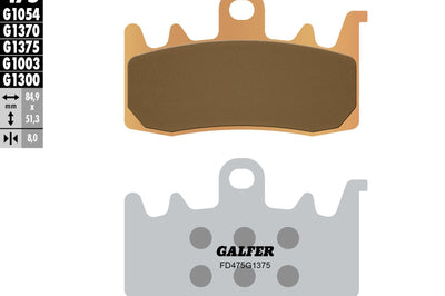 Galfer Brake Pads Sintered Ceramic Fd475g1375 - Street Collection