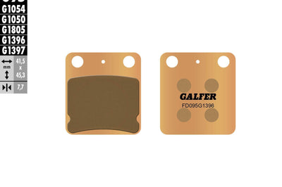 Galfer Brake Pads Sintered Fd095g1396 - Street Collection