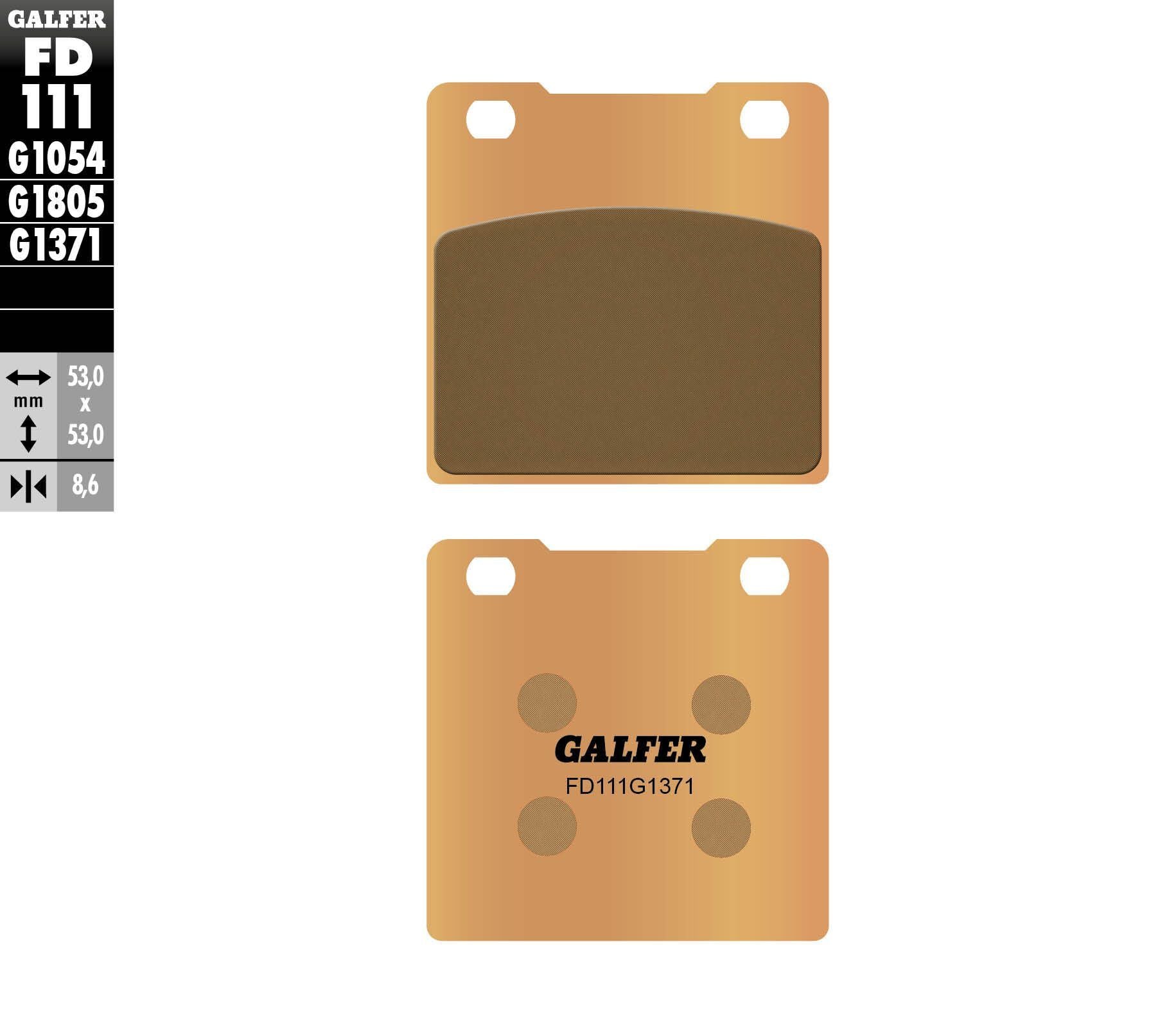 Galfer Brake Pads Sintered Fd111g1371 Street Collection
