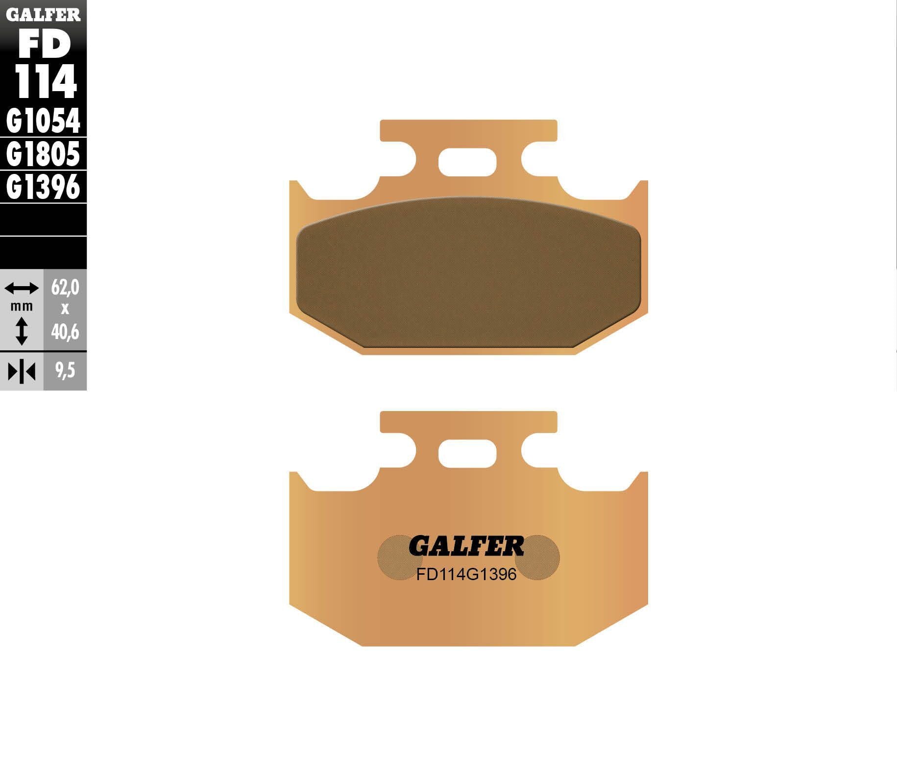 Galfer Brake Pads Sintered Fd114g1396 - Offroad Collection