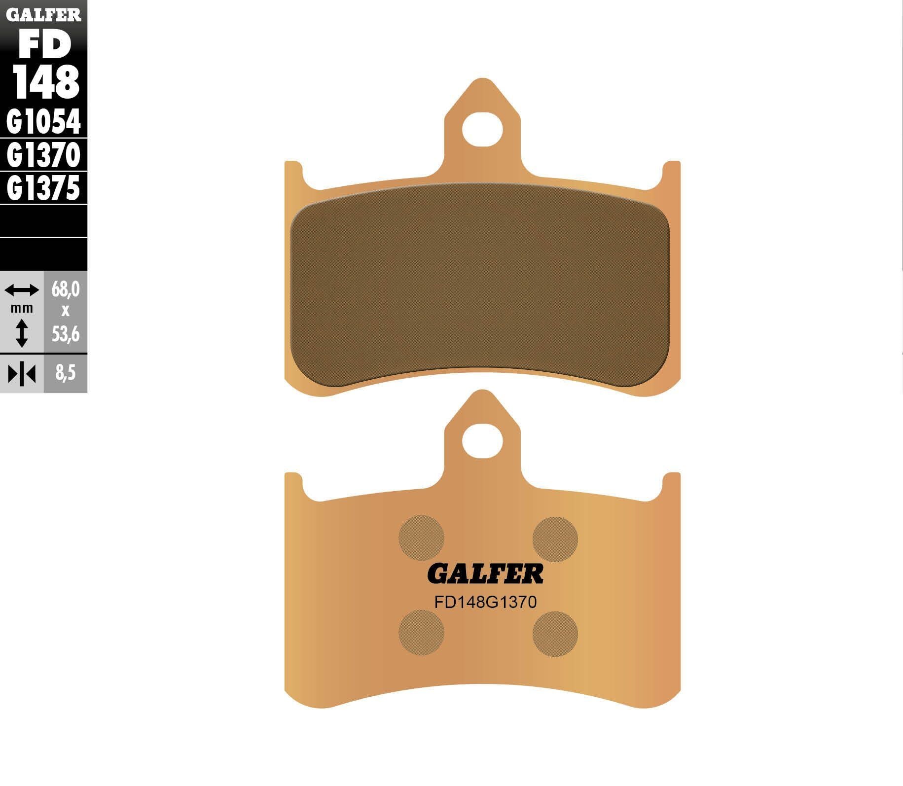 Galfer Brake Pads Sintered Fd148g1370 - Street Collection