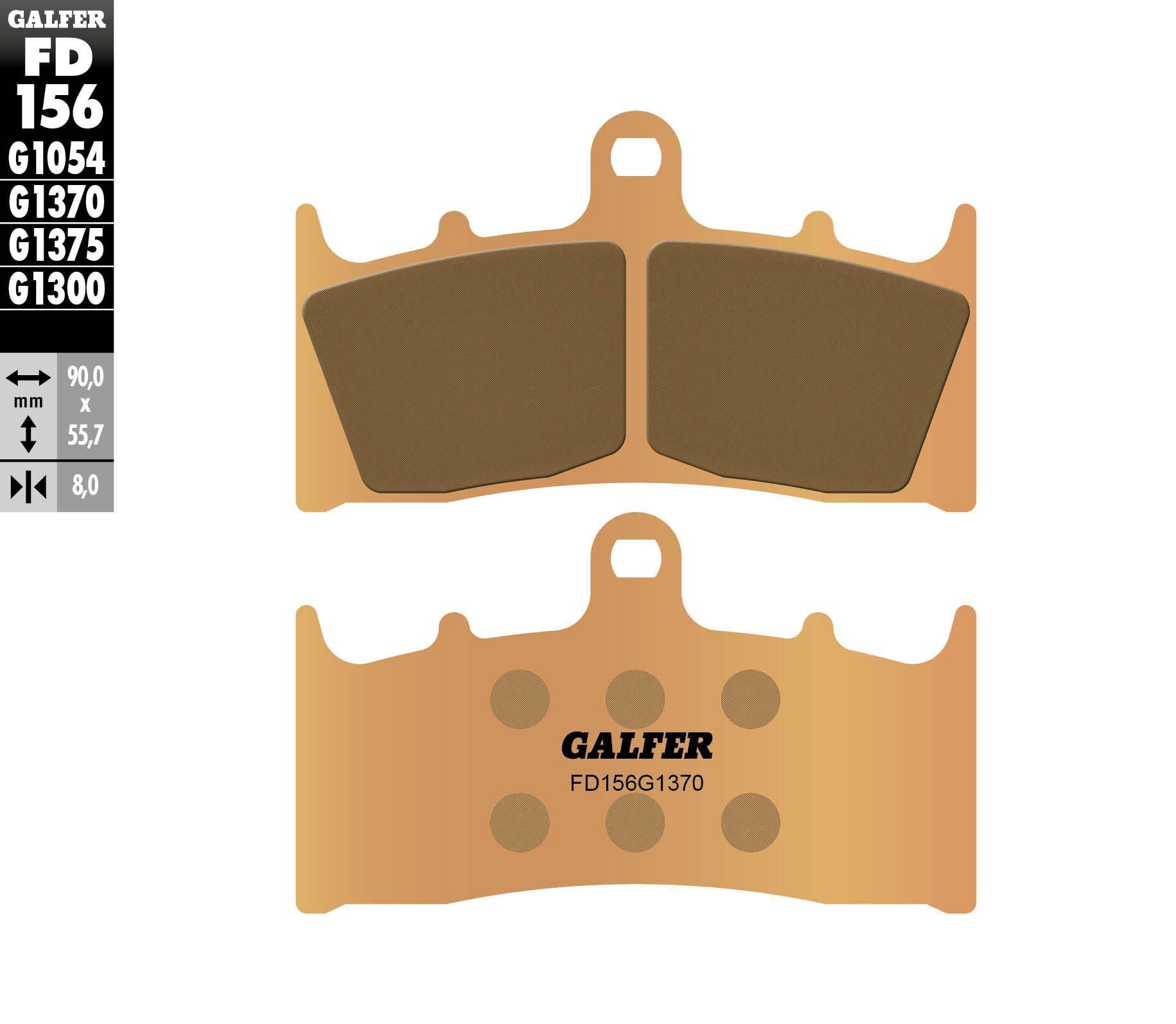 Galfer Brake Pads Sintered Fd156g1370 - Street Collection