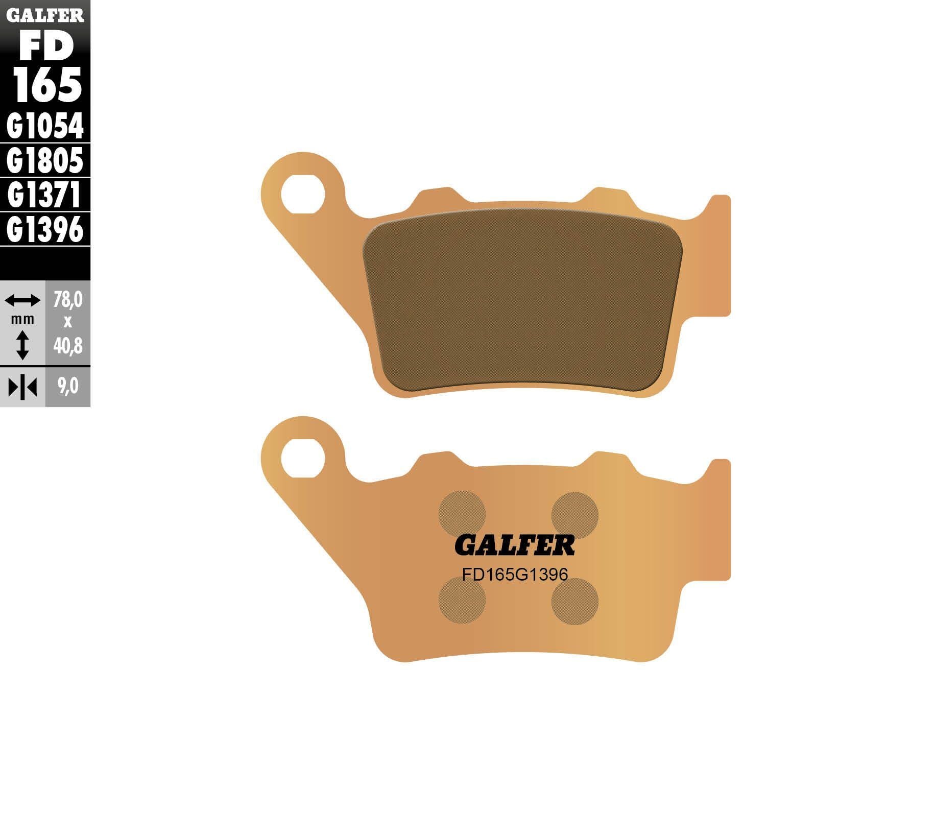 Galfer Brake Pads Sintered Fd165g1396 - Street Collection