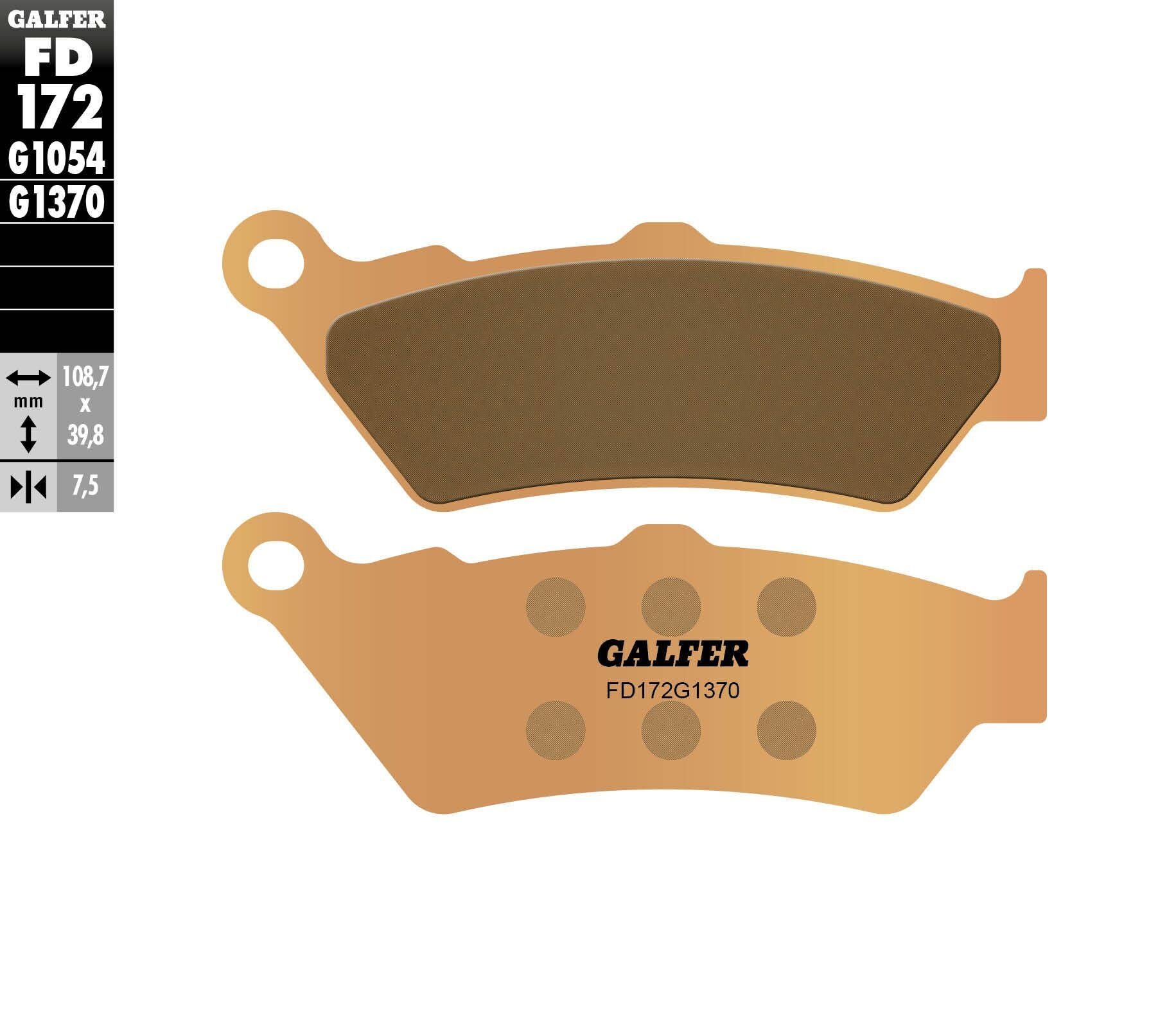 Galfer Brake Pads Sintered Fd172g1370 - Harddrive Products