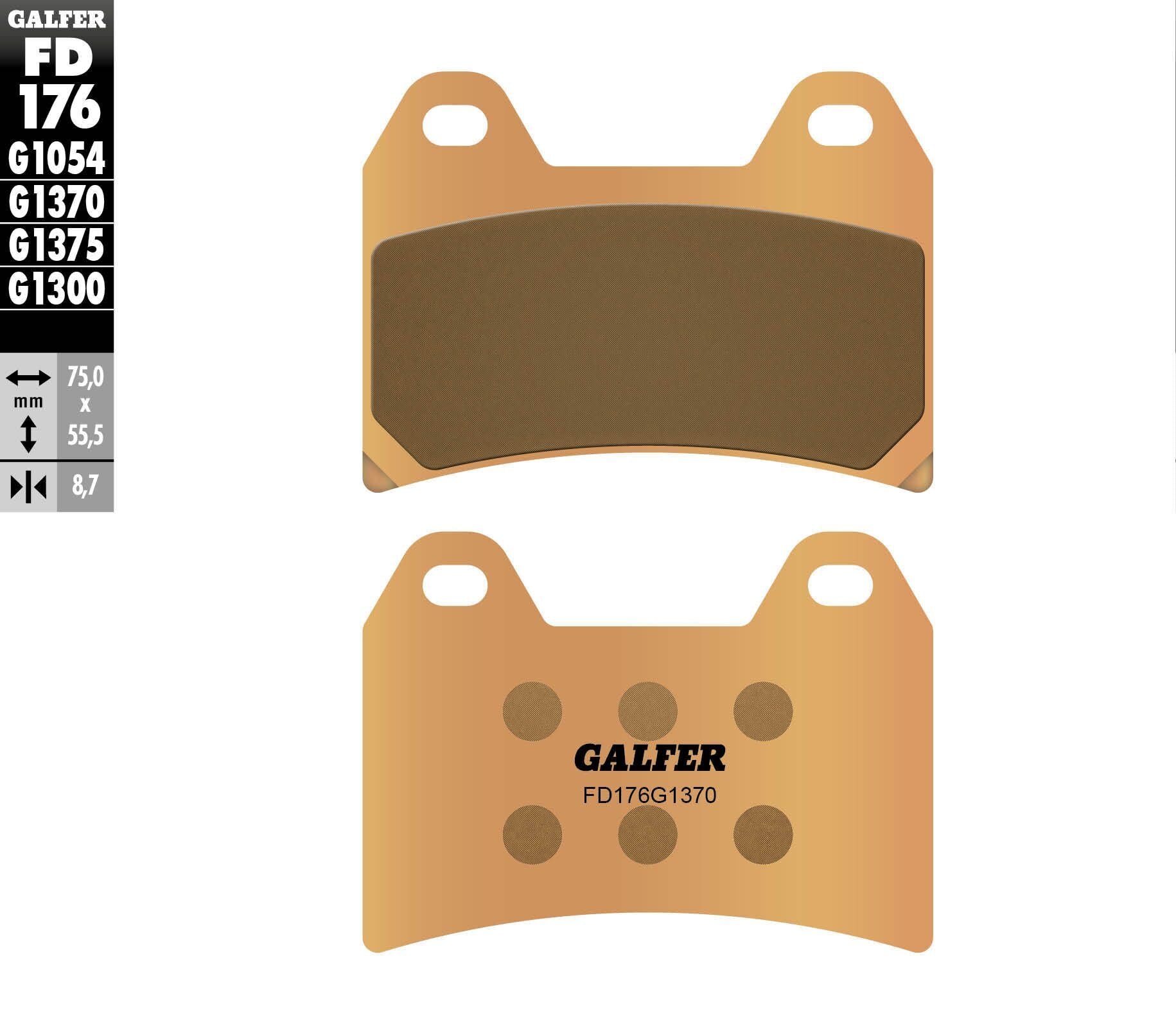Galfer Brake Pads Sintered Fd176g1370 - Street Collection