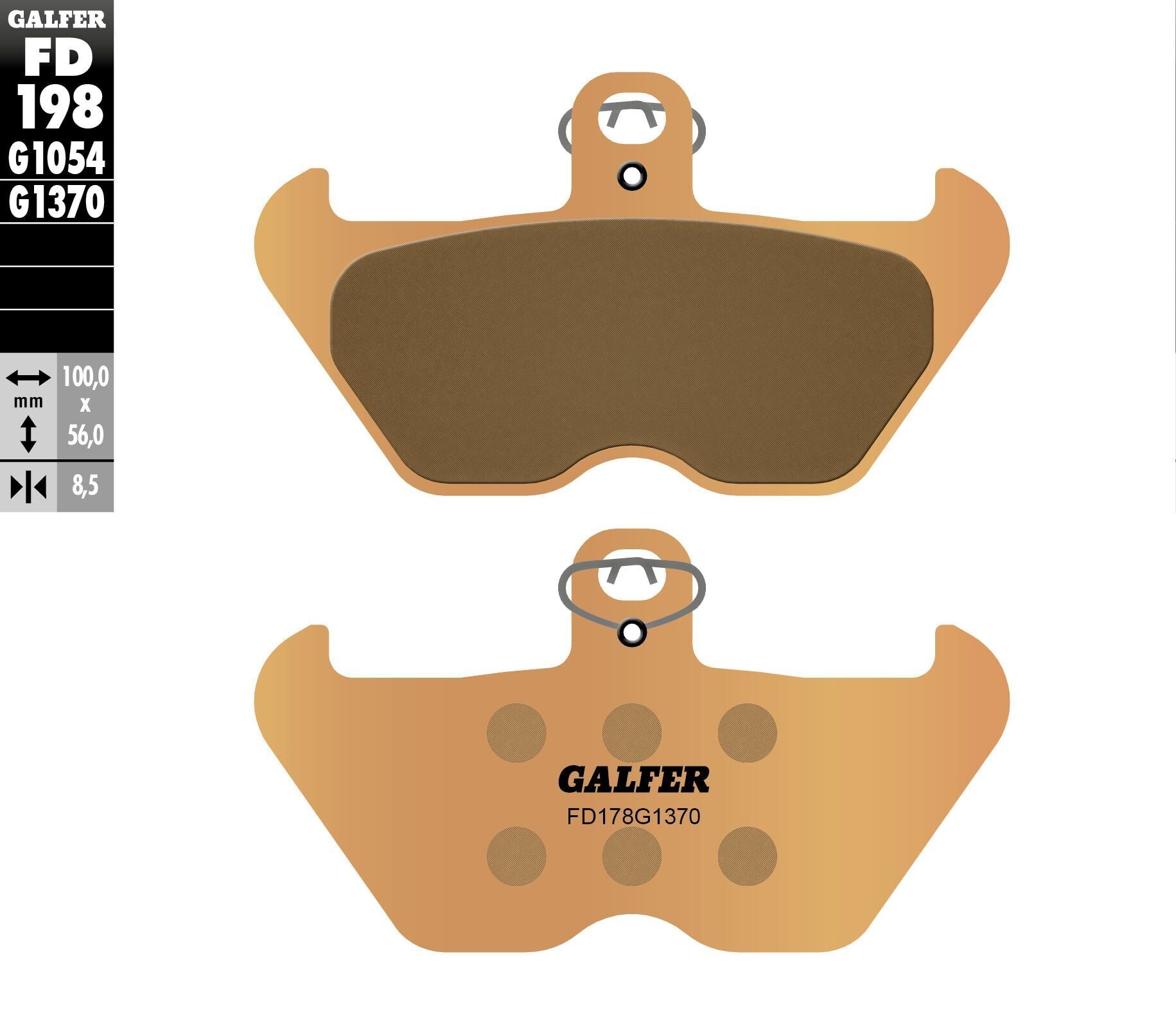 Galfer Brake Pads Sintered Fd198g1370 - Street Collection