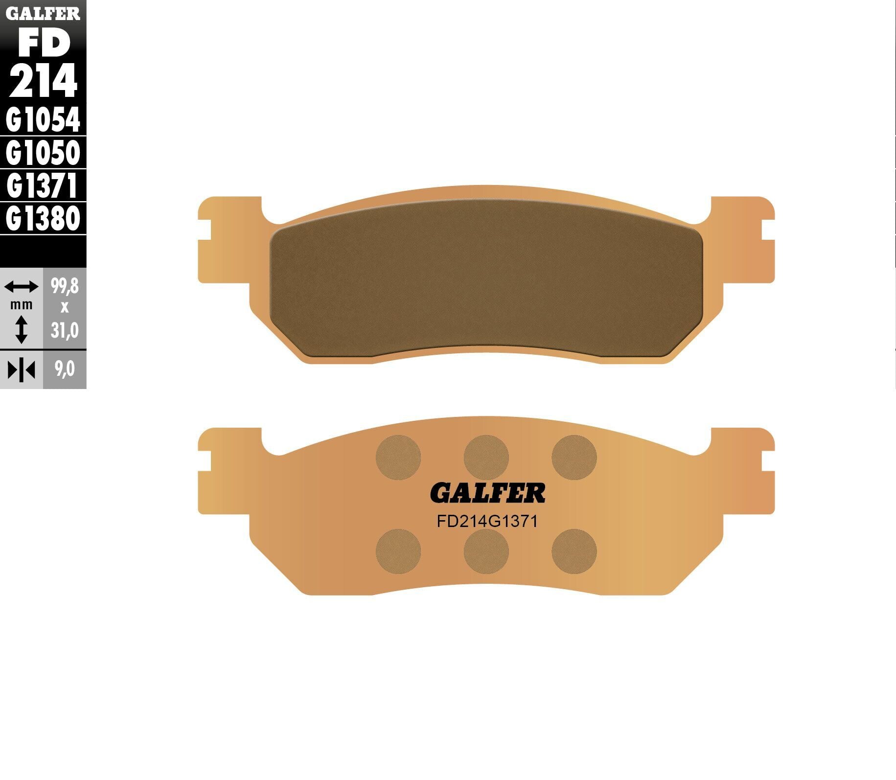 Galfer Brake Pads Sintered Fd214g1371 - Street Collection