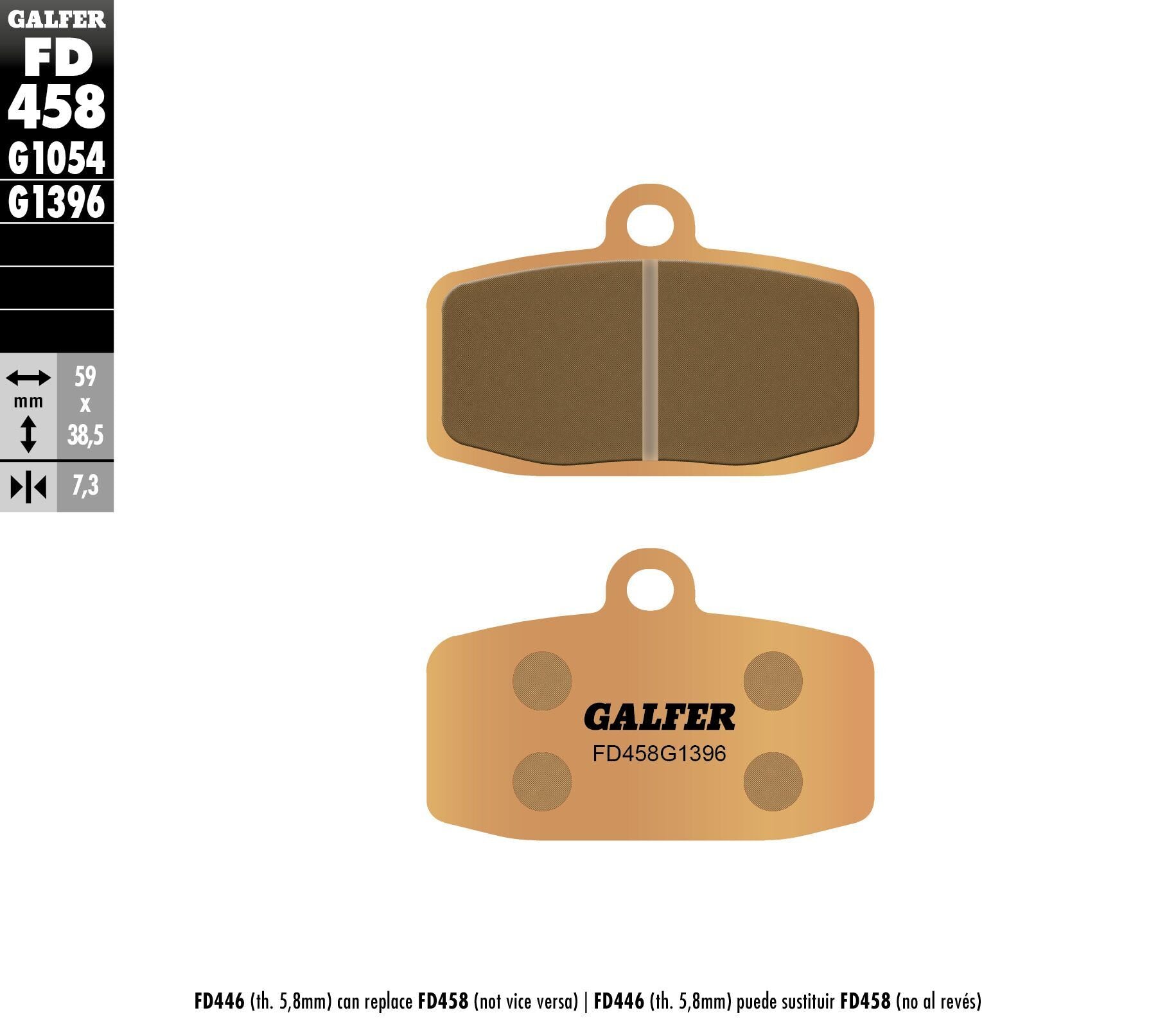 Galfer Brake Pads Sintered Fd458g1396 - Offroad Collection