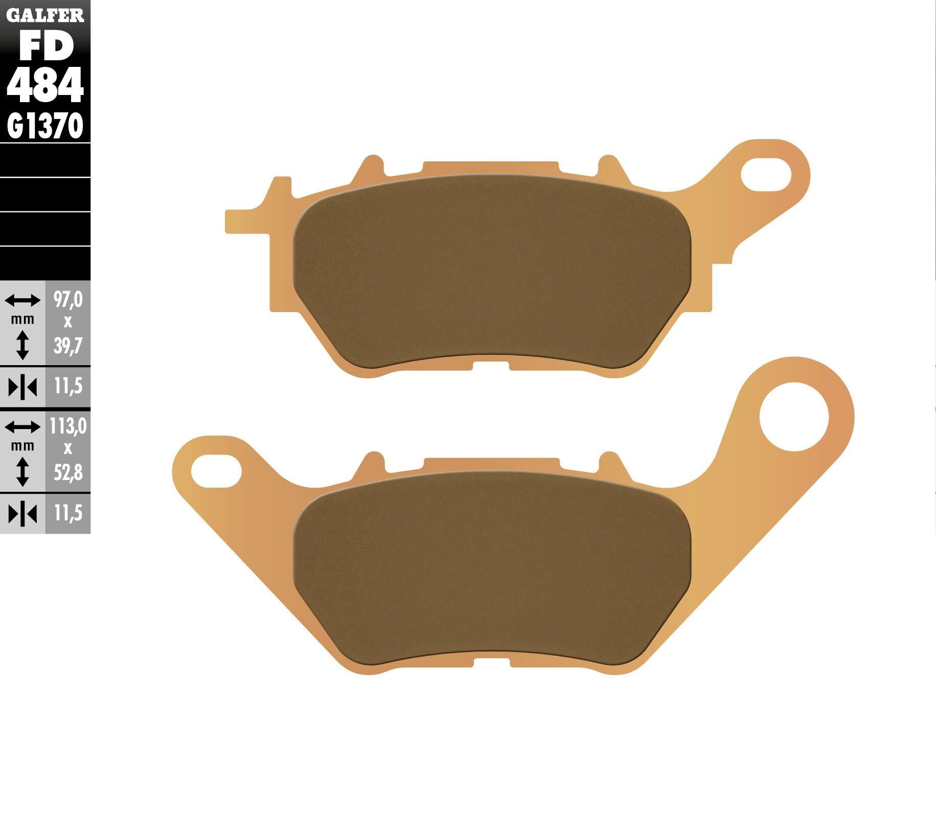 Galfer Brake Pads Sintered Fd484g1370 - Street Collection