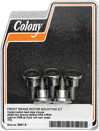 COLONY MACHINE Brake Rotor Hardware Button Head Chr - Rotors