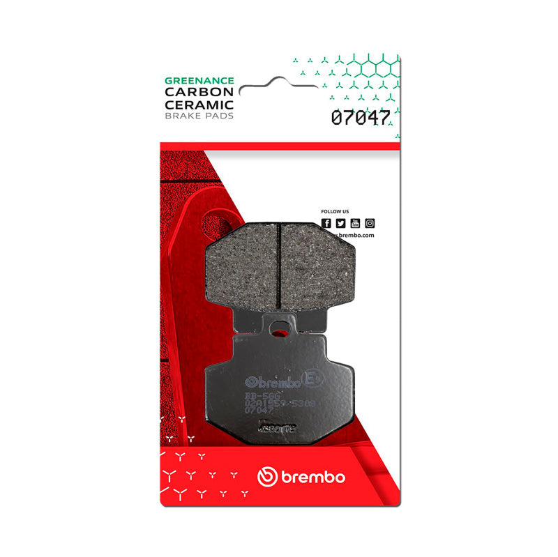Brembo OE Benelli Adiva/Gilera Runner/Piaggio Hexagon Carbon Ceramic Brake Pad - Rear - Brakes