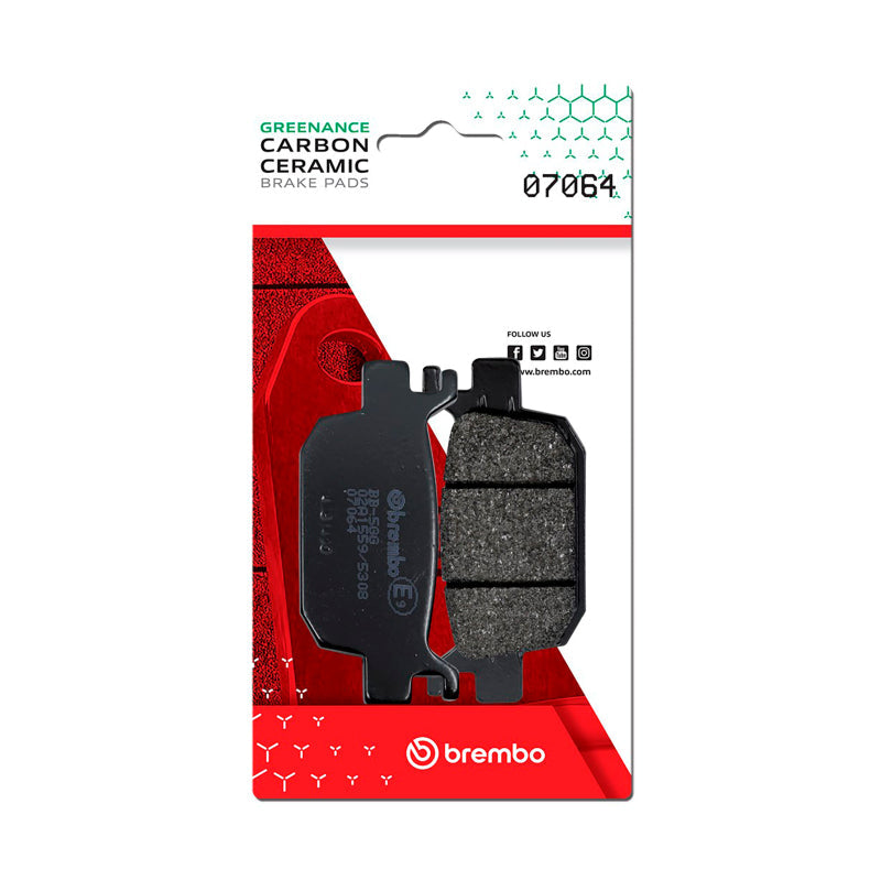 Brembo OE Honda Nss/Honda Sh/Honda Silverwing/Honda Forza/Honda Adv Carbon Ceramic Brake Pad - Rear - Brakes