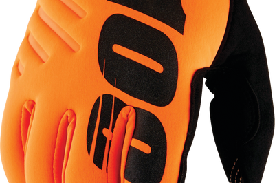 100-percent Brisker Youth Gloves Black Xl - Fluorescent Orange/Black / Large - Apparel Collection