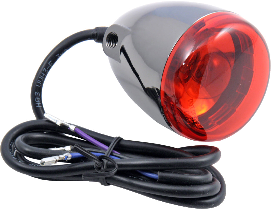 Chris Products Bullet Turn Signal Black Nicke Red Lens Harddrive