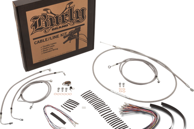 BURLY BRAND Burly Cntrl Kit 16’’ Ape Stainless - Hand Controls